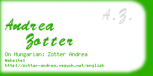 andrea zotter business card